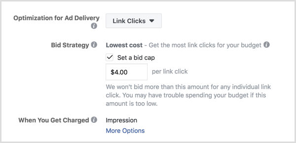 Facebook reklam teklif sınırını ayarlayın.