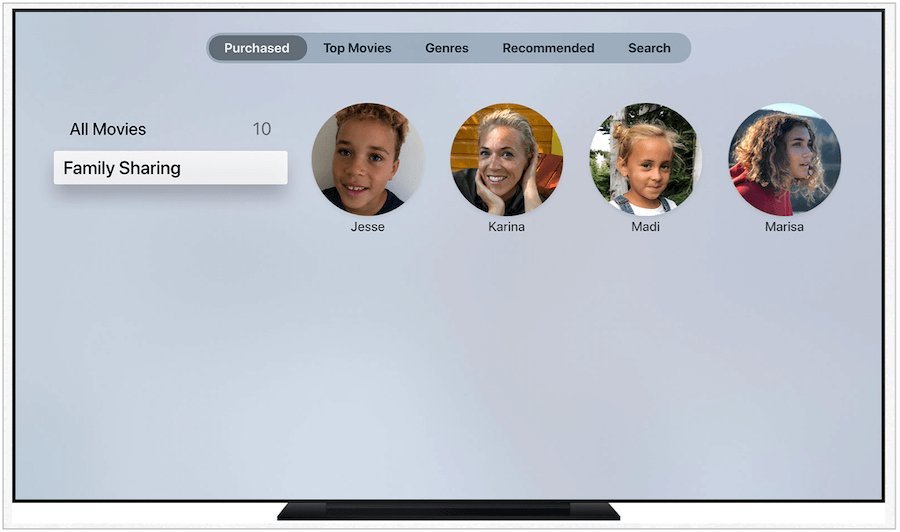 Apple TV paylaşımı
