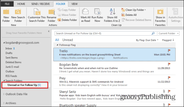 Outlook 2013: E-posta Hızlı Bulmak için Arama Klasörleri Nasıl Kullanılır!