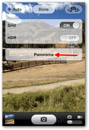 İPhone iOS Panoramik Fotoğraf Çekme - Panorama'ya dokunun