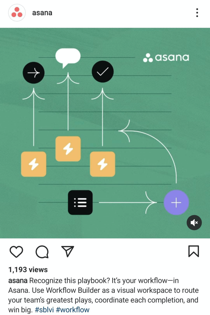 ürün özelliğini vurgulayan Instagram video gönderisi örneği