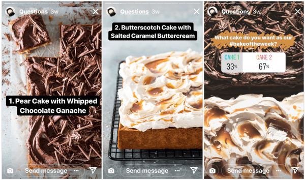 Food dergisi Bake From Scratch, bu hızlı anketle Instagram takipçilerine içerik programlarının kontrolünü verdi.