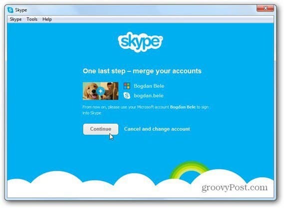 microsoft hesabı ile skype birleştirme