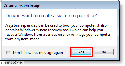 Windows 7: Sistem görüntüsü oluşturma