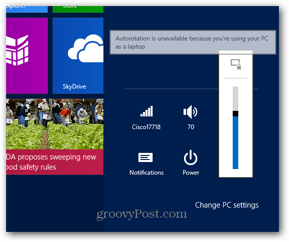 Windows RT ile Yüzeyde Ekran Döndürme Nasıl Kilitlenir