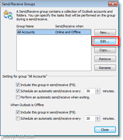 Outlook 2010 Ekran Görüntüsü - hesapları düzenle