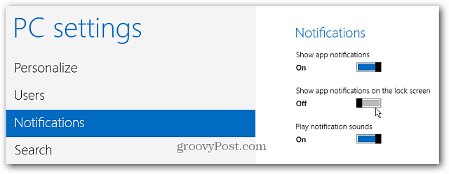 Windows 8 Uygulama Bildirimleri Nasıl Yapılandırılır