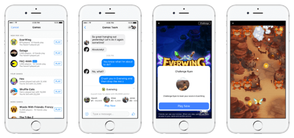 Facebook, hem mobil hem de Web için Messenger ve Facebook Haber Akışı'nda yeni bir HTML5 çapraz platform oyun deneyimi olan Instant Games'i başlattı.