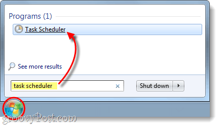 Windows 7'de görev zamanlayıcısını aç