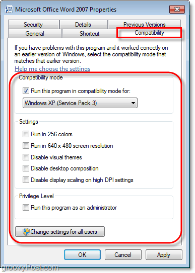 Windows 7 programının uyumluluk bilgilerini görüntüleme