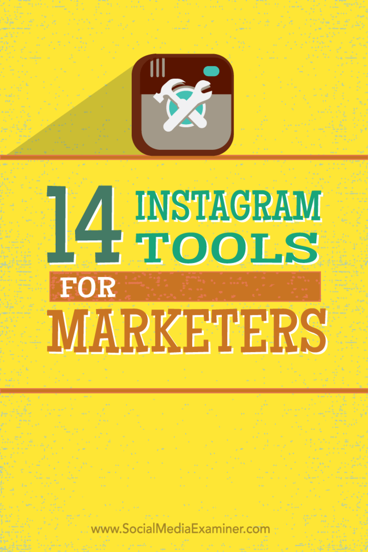 pazarlamacılar için instagram araçları