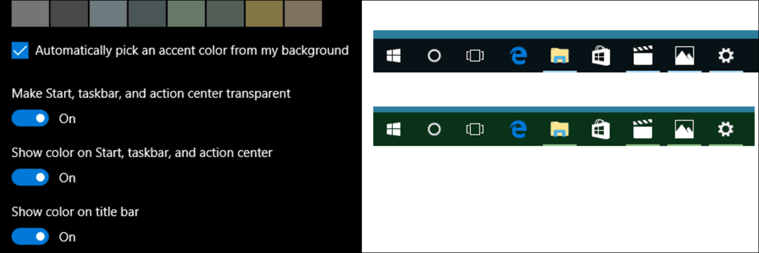 Kişiselleştirme Ayarlarında Windows 10 Renklerini Güncelleme