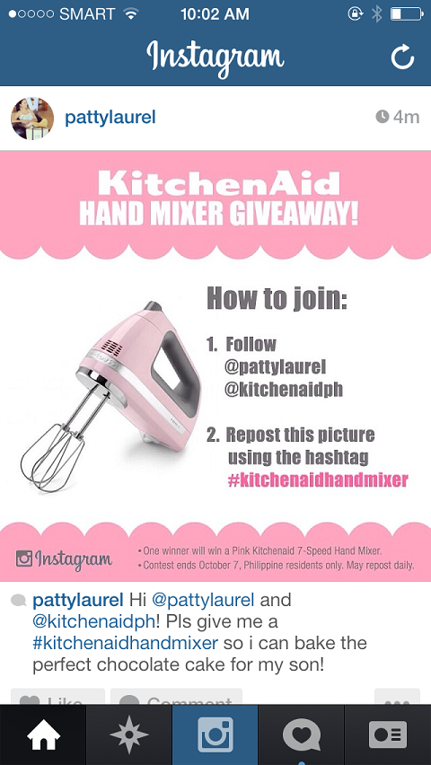 instagram kitchenaid hashtag örneği