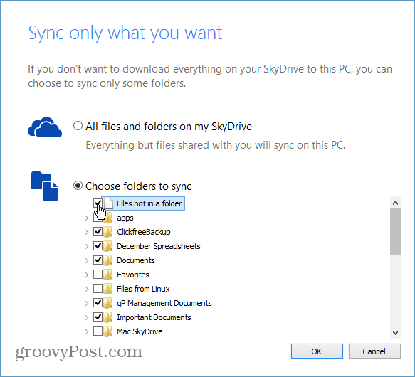 Belirli Klasörleri SkyDrive'dan Bilgisayarınıza Eşitleme