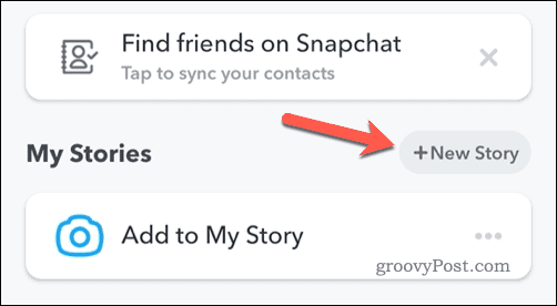 Yeni bir Snapchat hikayesi oluşturma