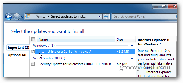 Windows 7 için Internet Explorer 10 Önizleme'den Internet Explorer 9'a Geri Dönme