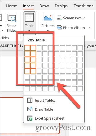 powerpoint tablo boyutunu seç