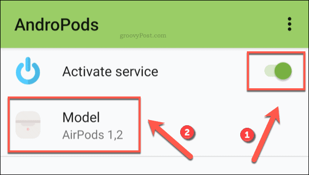 Android'de AndroPod'ları Etkinleştirme