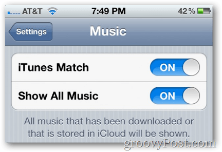 iTunes'un iOS'ta eşleşmesini etkinleştir