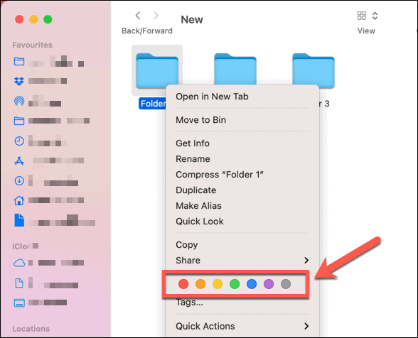 Mac'te bir klasöre varsayılan renk etiketi ayarlama