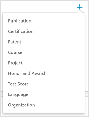 LinkedIn profiline başarı ekleme seçenekleri
