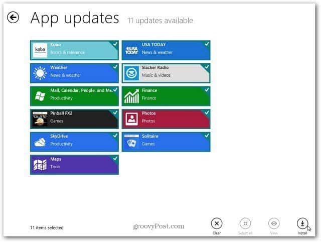 Windows 8 Uygulamalarını Kolay Bir Şekilde Güncelleme