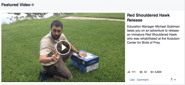facebook yerel video örneği