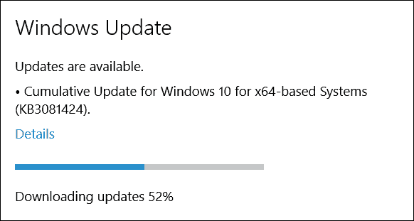 Microsoft, Windows 10 Toplu Güncelleştirmesi'ni (KB3081424) Yayımladı