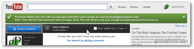 Bir YouTube Hesabını Yeni Bir Google Hesabına Bağlama - Onay - Taşınan Hesap