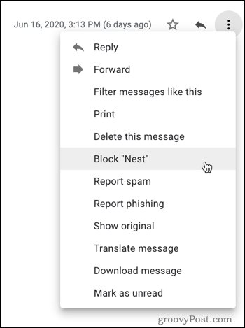 Gmail'de engelleme