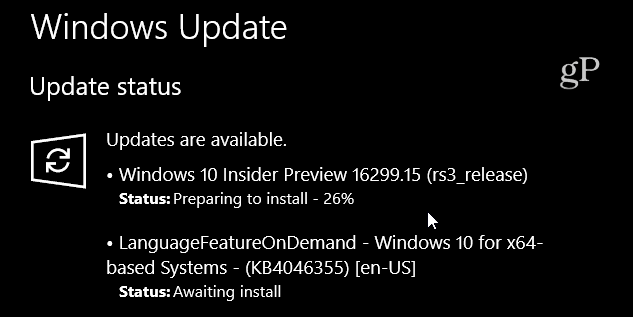 Windows 10 Build 16299-15 Toplu Güncelleştirme