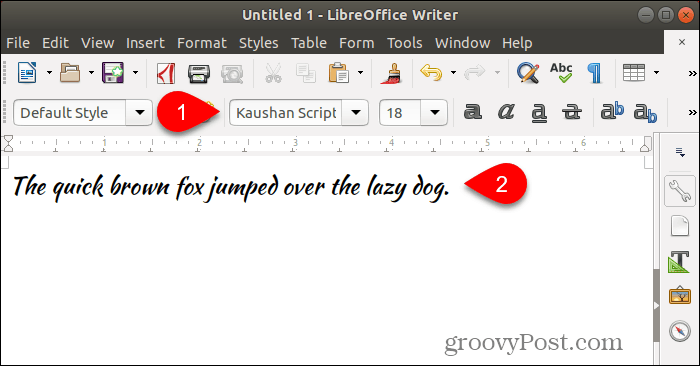 LibreOffice Writer'da yeni yazı tipi kullanma