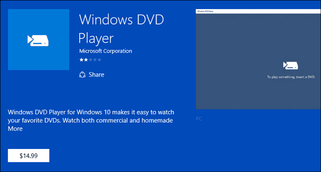 Windows DVD Oynatıcı uygulaması