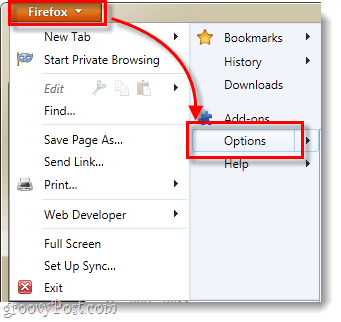firefox 4 menü seçenekleri