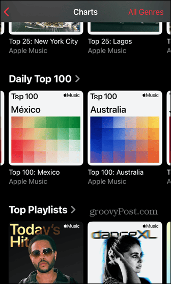 apple müzik listeleri en popüler 100
