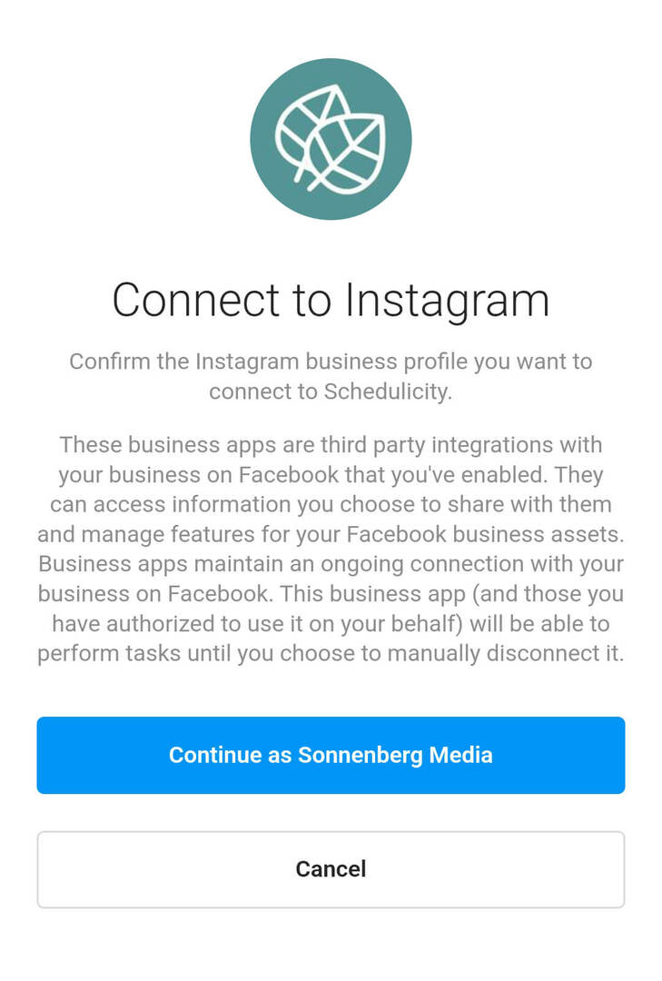 instagram-connect-professional-profili-üçüncü-taraf-platformuna-sonnenbergmedia-example-5'te-kitap-şimdi-aksiyon-düğmesine-nasıl-eklenir-instagram