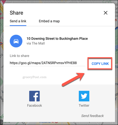Bir Google Haritalar paylaşım bağlantısını kopyalama