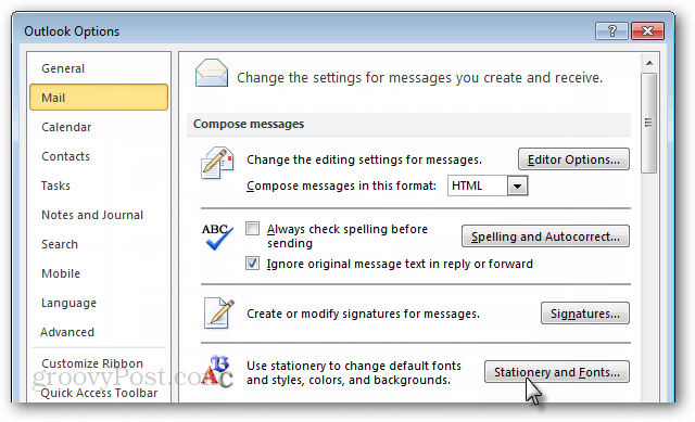 Outlook 2010'da Varsayılan Yazı Tipi Nasıl Değiştirilir
