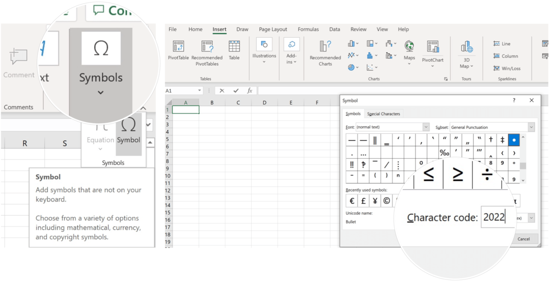 Microsoft Excel'e sembol ekle