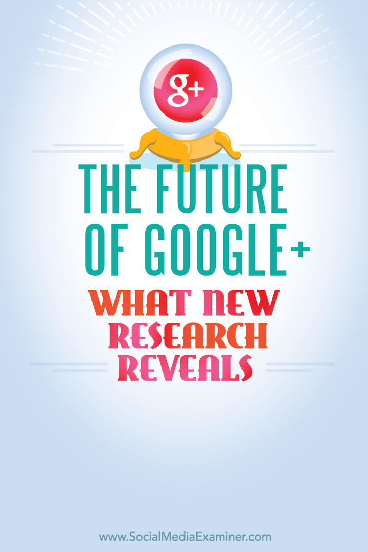 Google + 'nın Geleceği, Yeni Araştırmaların Ortaya Çıkardığı: Sosyal Medya Denetçisi