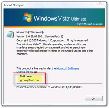 Windows Vista için Ekran Sahibi ve Organizasyonu
