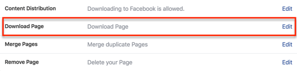 Facebook ayarlarınızda sayfa verilerinizi indirme seçeneğini bulun.