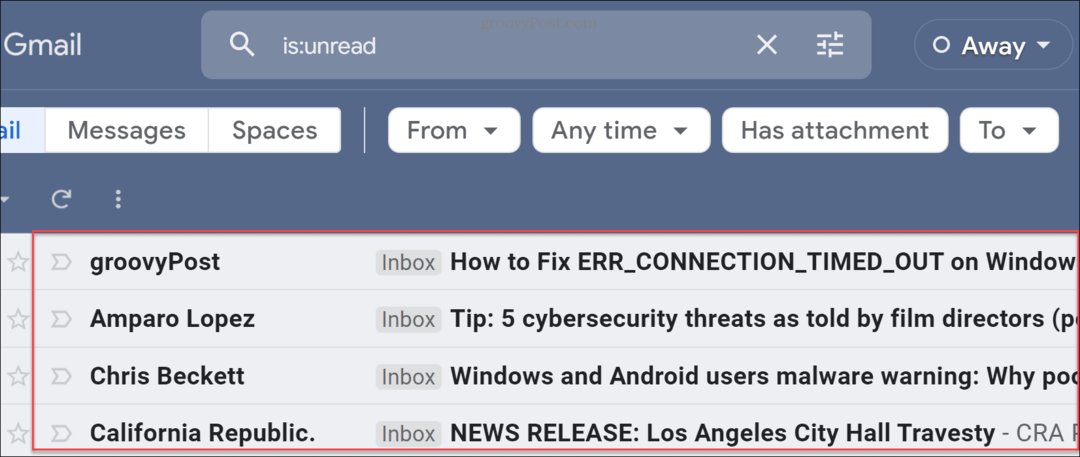 Gmail'de Okunmamış E-postaları Bulun