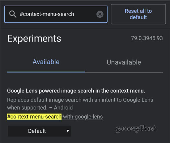 Google Lens Chrome arama etkinleştirme