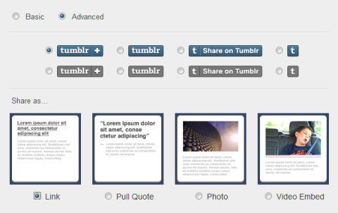 tumblr düğmeleri