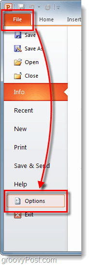 powerpoint 2010 dosya şeridi seçenekleri