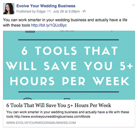 düğün işinizin facebook gönderisini geliştirin