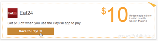 PayPal Uygulamasını Kullanarak Herhangi Bir Eat24 Restoranında 10 $ Ücretsiz Alın