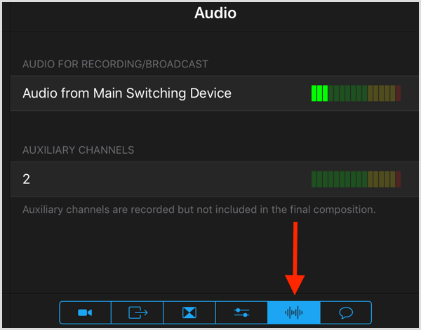 yayın kaydı için switcher stüdyo sesi