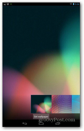 Nexus 7 duvar kağıdı seçimi
